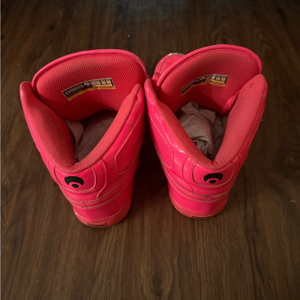 Osiris Neon Pink High-Top Sneakers - Picture 2 of 2